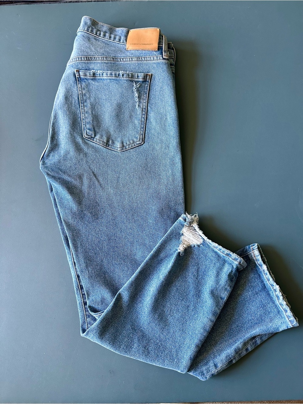Citizens Of Humanity Medium Wash Distressed Boyfriend Jeans